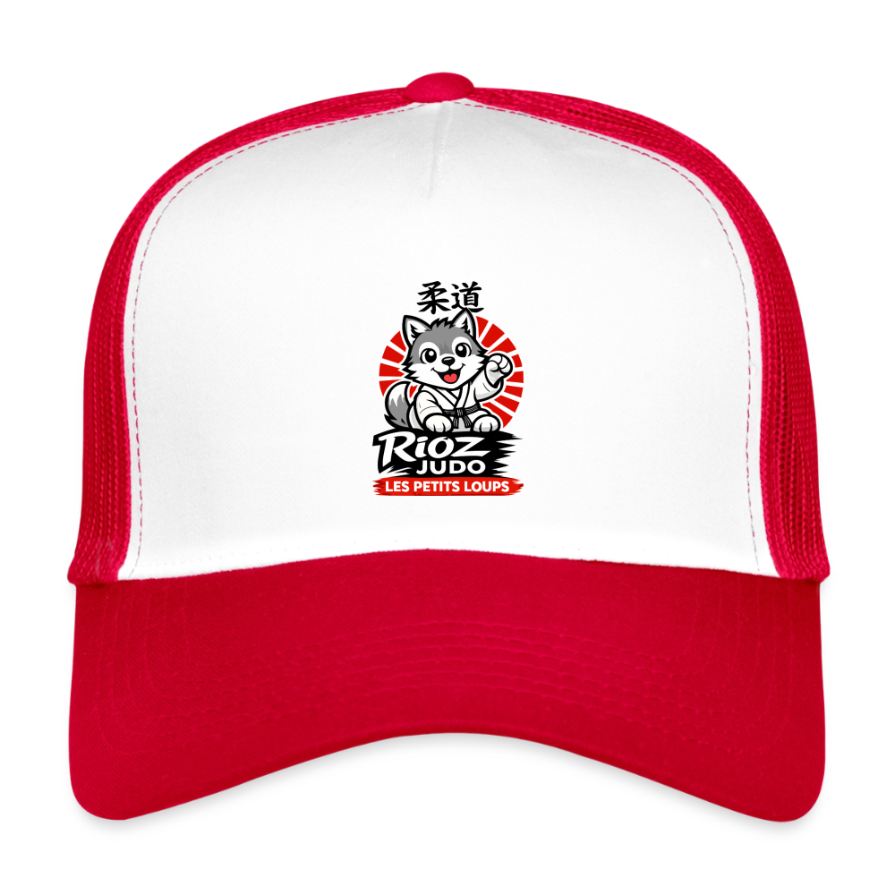 Image of Casquette Trucker — Les Petits Loups - blanc/rouge