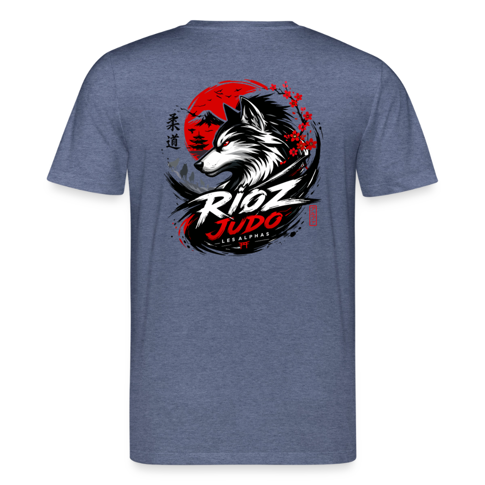 Image of T-shirt Signature Adulte — Rioz Judo - bleu foncé chiné