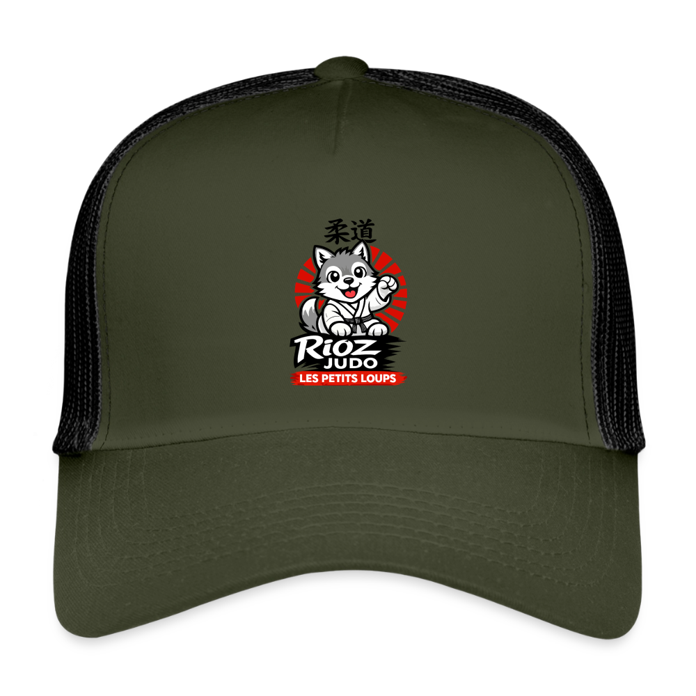 Image of Casquette Trucker — Les Petits Loups - olive/noir