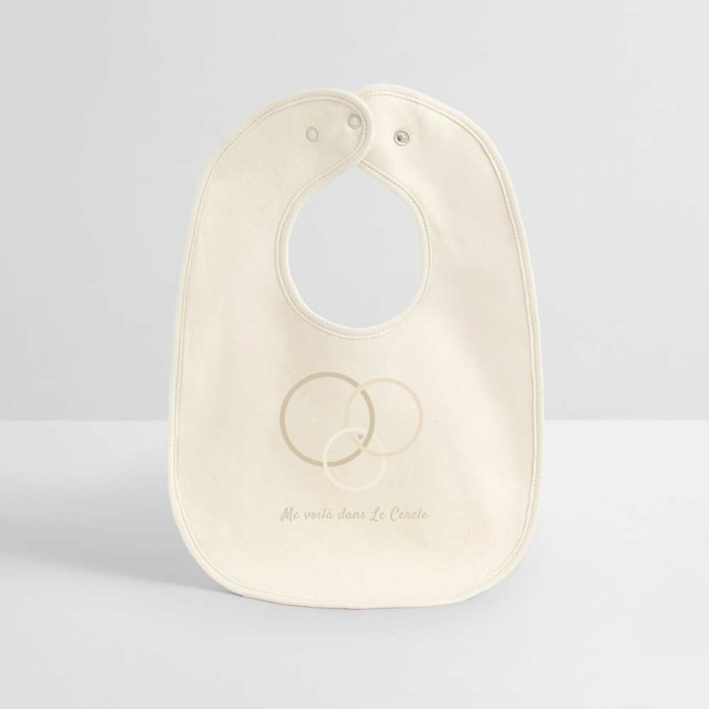 Bavoir bébé Signature – Le Cercle s’agrandit - écru doux