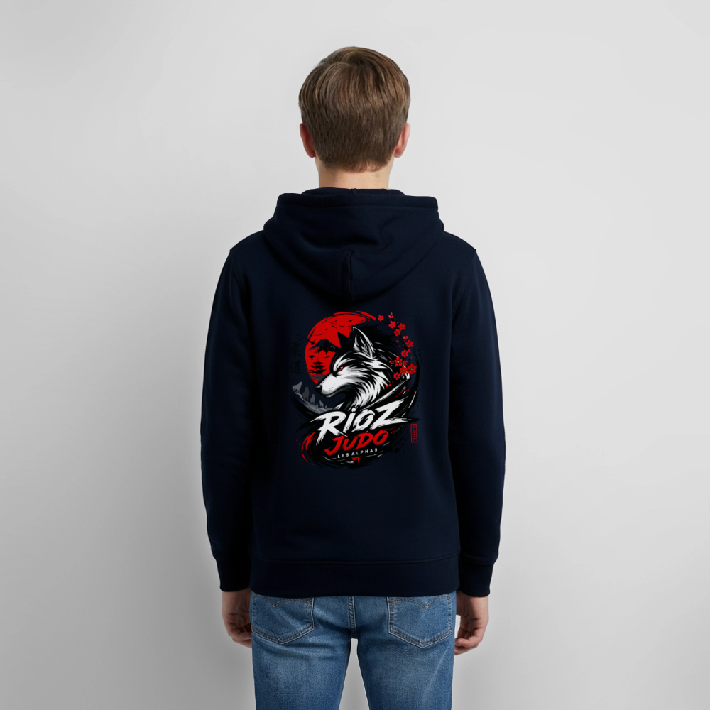 Image of Hoodie ado Signature — ALPHA - bleu marine