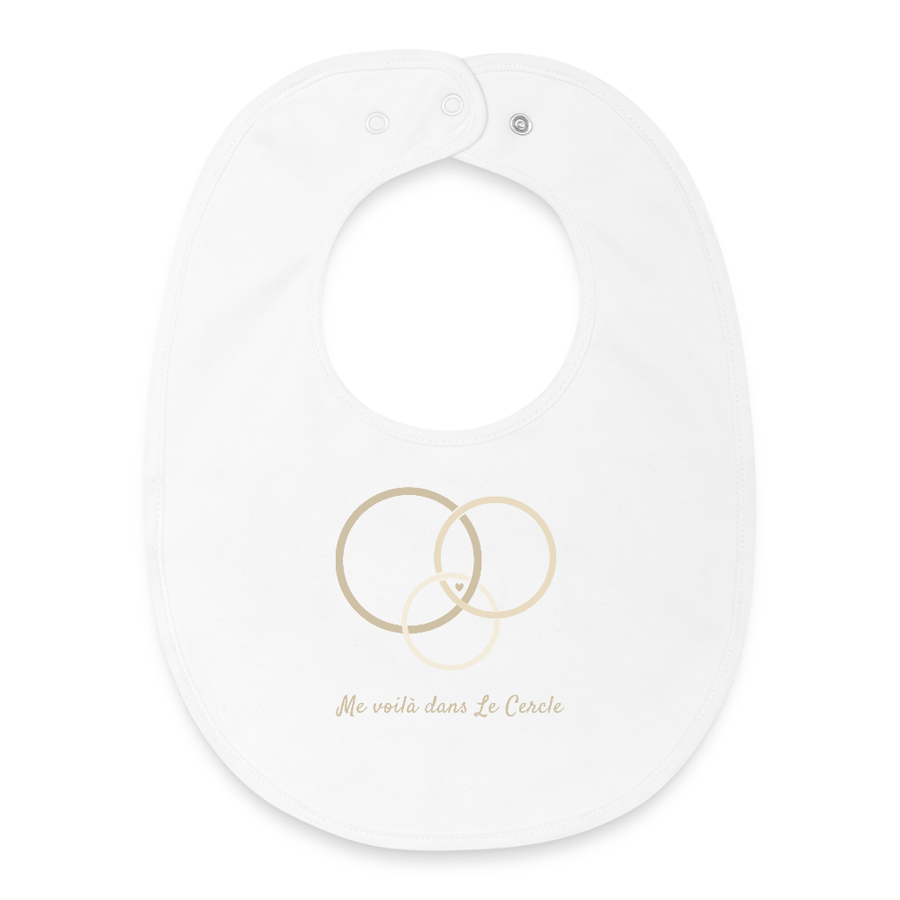 Bavoir bébé Signature – Le Cercle s’agrandit - blanc