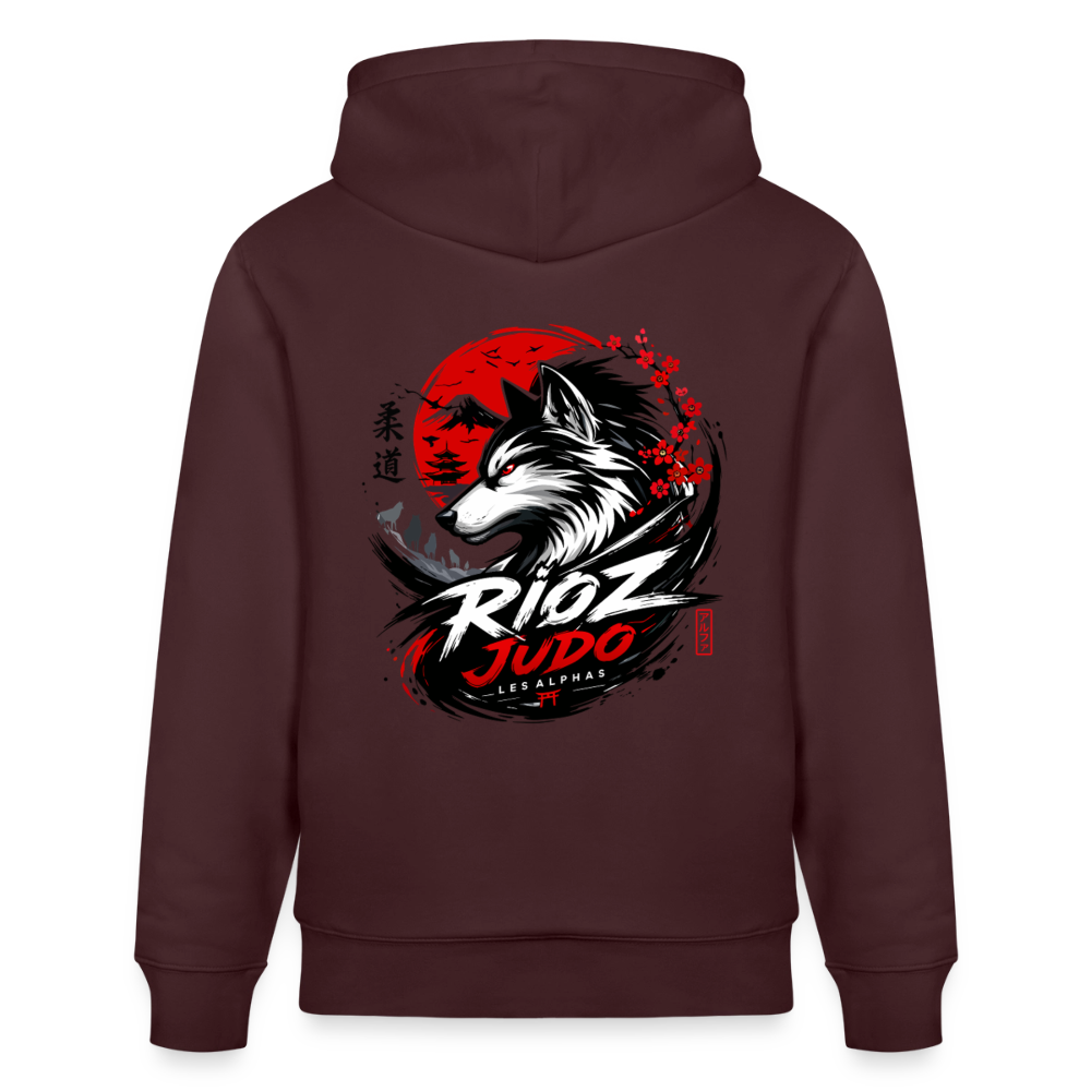 Image of Hoodie Signature Adulte — Rioz Judo - maroon