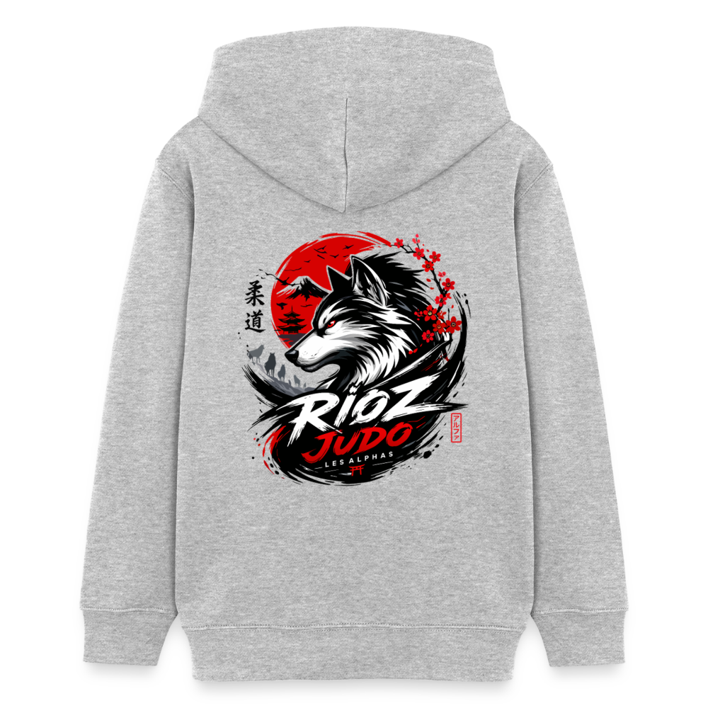 Image of Hoodie ado Signature — ALPHA - gris chiné