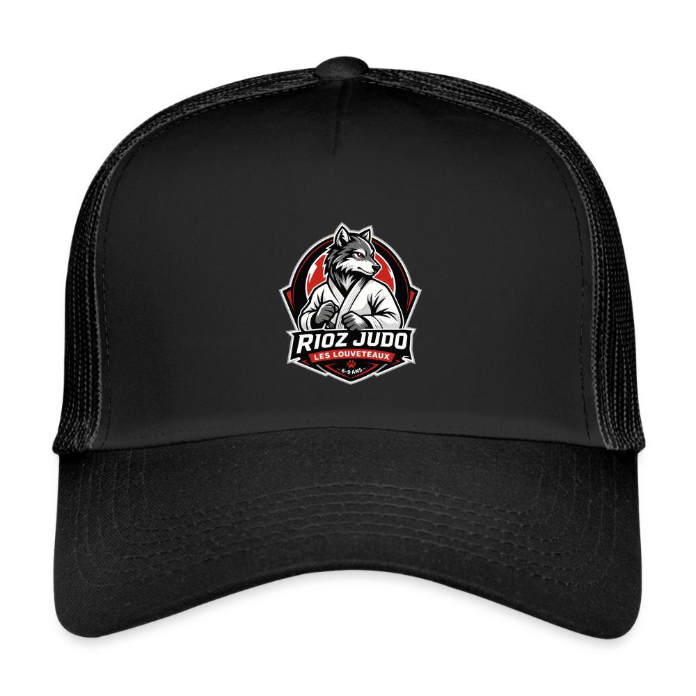 Image of Casquette Trucker — Les Louveteaux - noir/noir