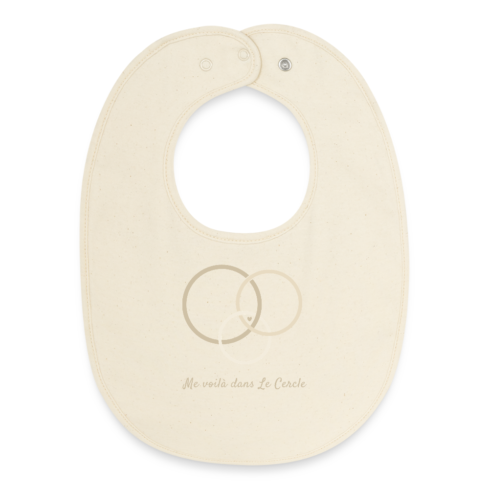 Image of Bavoir bébé Signature – Le Cercle s’agrandit - écru doux