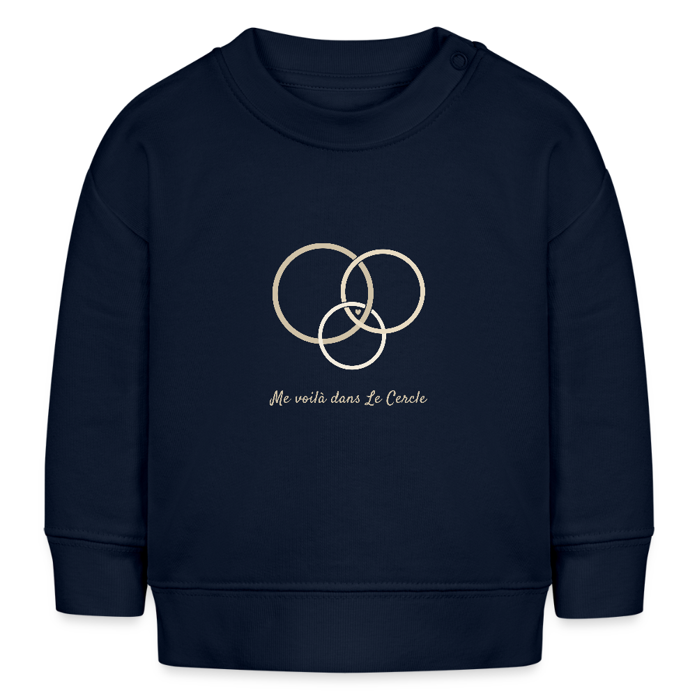 Image of Sweat Bébé Signature — Le Cercle s’agrandit - bleu marine